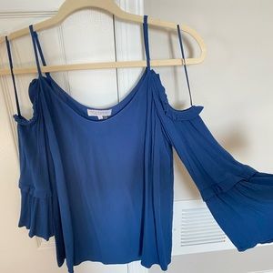 Off the shoulder navy top